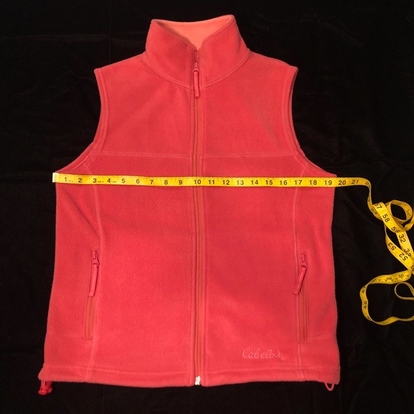 Cabela’s coral color soft fleece vest - Picture 14 of 16
